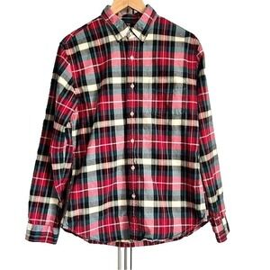 J Crew Plaid Oxford Button Down Mens Medium Preppy Heritage Old Money Outdoors